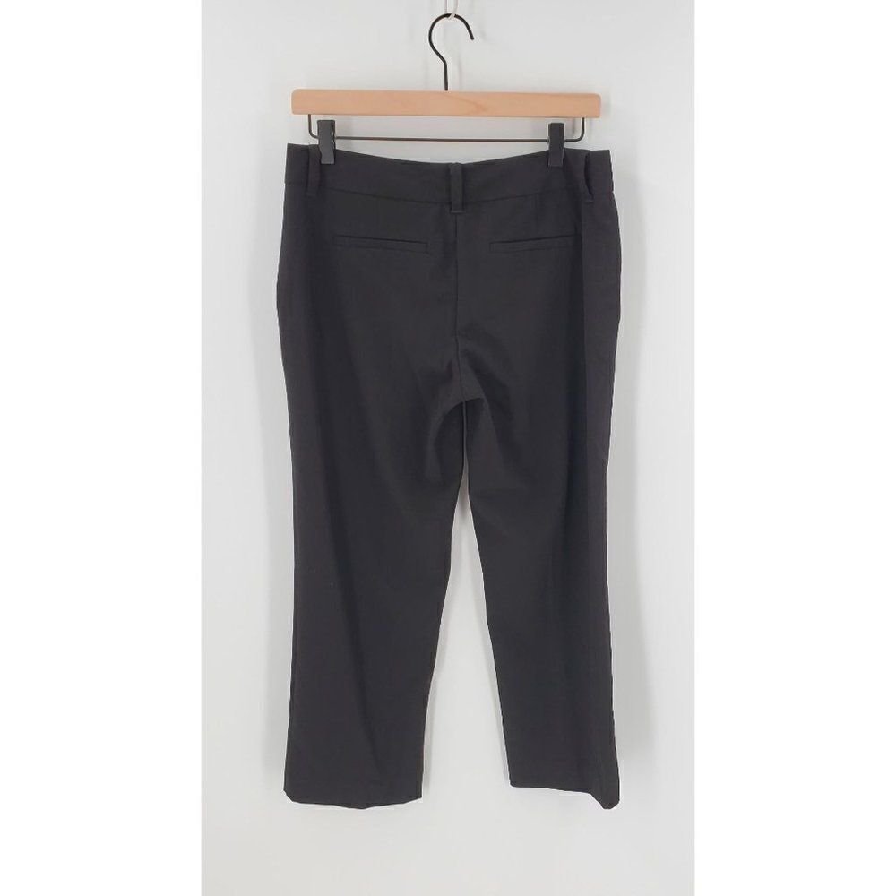 New York & Company Crop Pants Womens Size 4 Stretch Straight Mid Rise Black - Picture 4 of 9